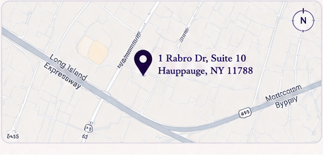 Map showing 1 Rabro Dr, Suite 10, Hauppauge, NY 11788